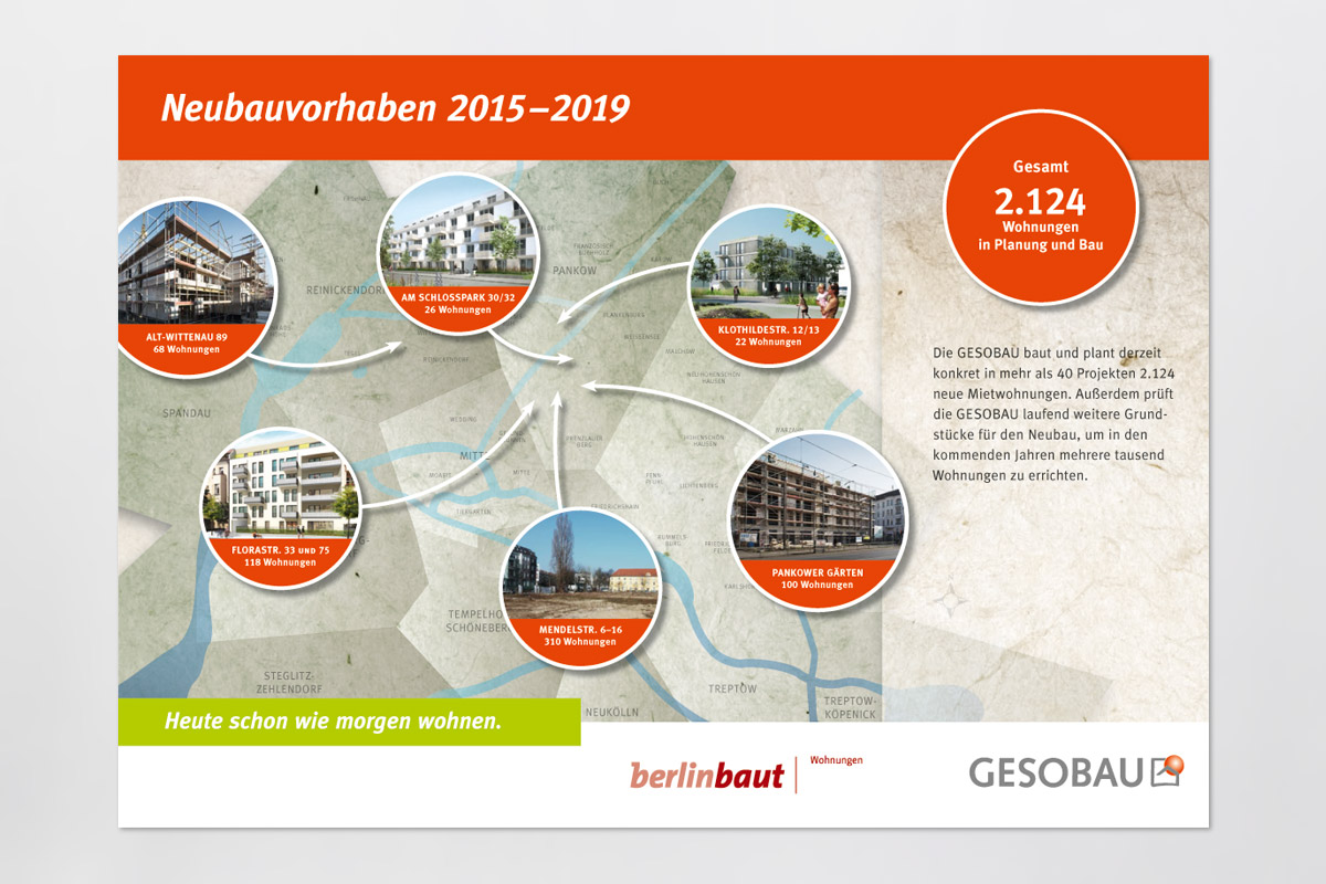 Kristina Nickel, Werbung, Neubau Offensive, Plakat, Layout, Reinzeichnung