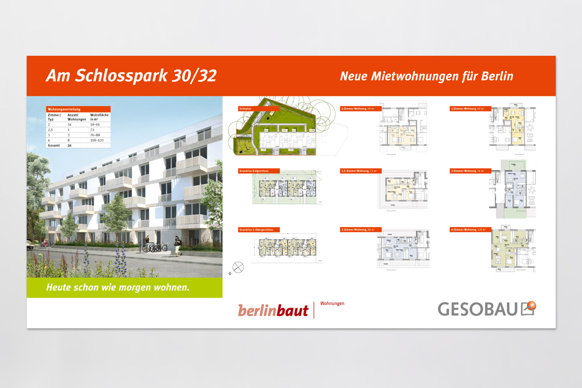 Kristina Nickel, Werbung, Neubau Offensive, Plakat, Layout, Reinzeichnung