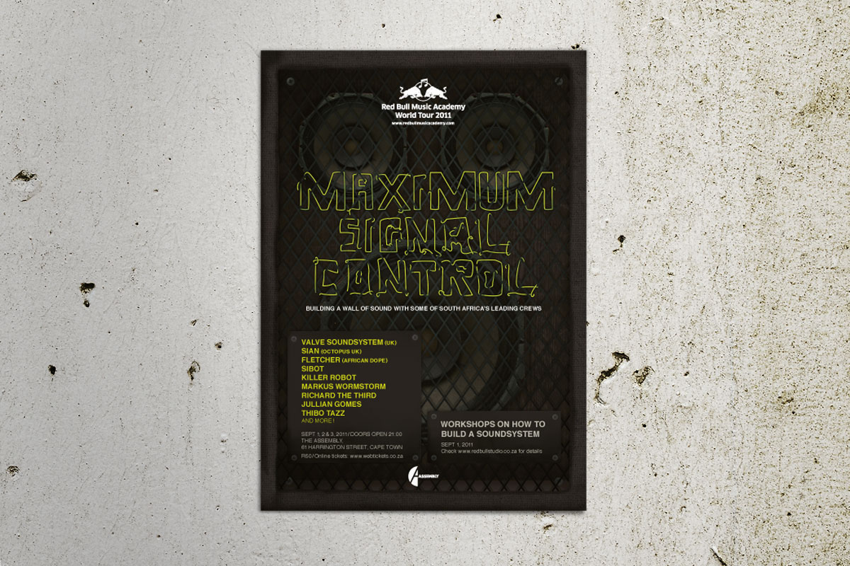 Red Bull Music Academy – Plakat – Reinzeichnung